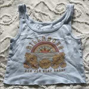 Billabong Blue Crop Tank Top